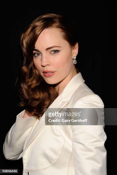 Melissa George attends J. Mendel Fall 2010 during Mercedes-Benz Fashion Week at Bryant Park on February 18, 2010 in New York City.