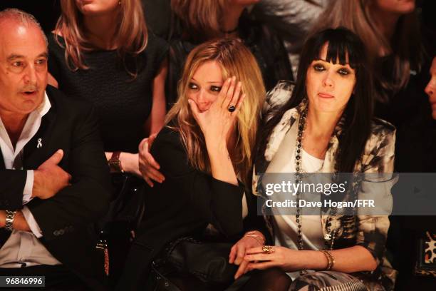 Kate Moss and Annabelle Neilson attend Naomi Campbell's Fashion For Relief Haiti London 2010 Fashion Show at Somerset House on February 18, 2010 in...