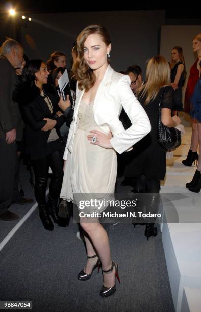Melissa George attends the J. Mendel Fall 2010 presentation during Mercedes-Benz Fashion Week at Bryant Park on February 18, 2010 in New York City.