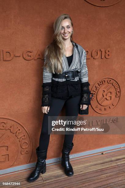 Model Emma Smet attend the 2018 French Open - Day Eleven at Roland Garros on June 6, 2018 in Paris, France.