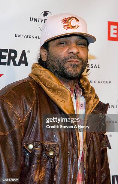 Rapper Jim Jones attends the Guvera Pre-Launch Party at the Metropolitan Pavilion on February 18, 2010 in New York City.