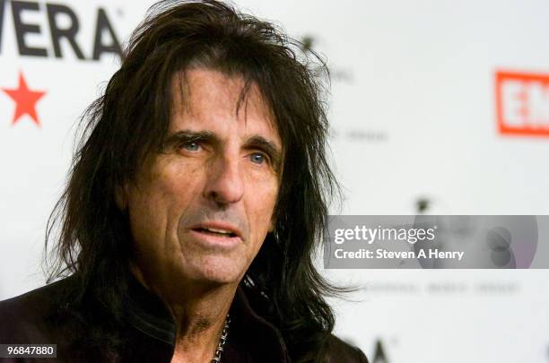 Alice Cooper attends the Guvera Pre-Launch Party at the Metropolitan Pavilion on February 18, 2010 in New York City.