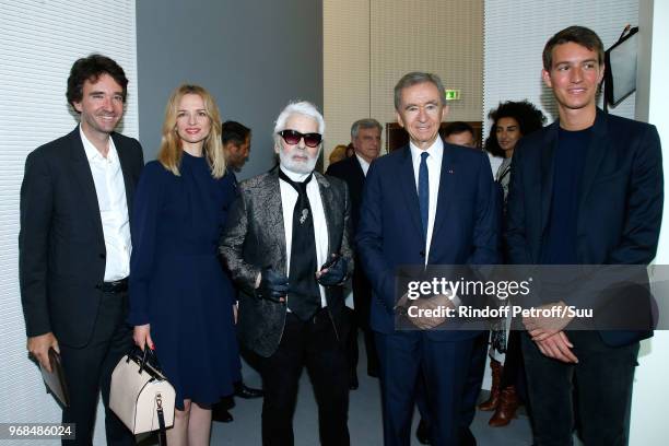 General manager of Berluti Antoine Arnault, Louis Vuitton's executive vice president Delphine Arnault, Karl Lagerfeld, Owner of LVMH Luxury Group...