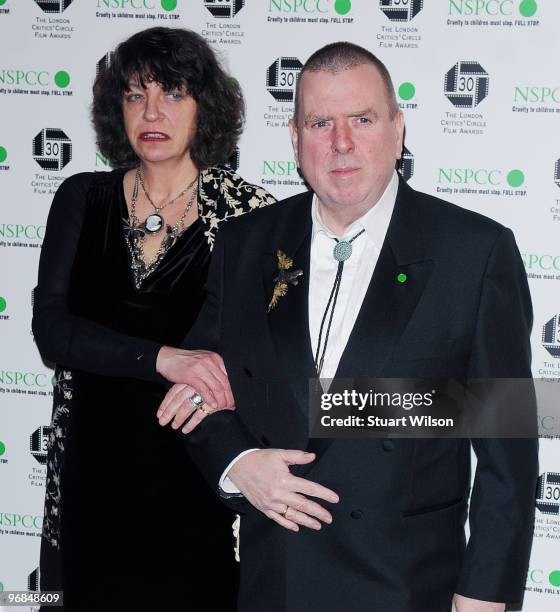 Timothy Spall and guest attend The London Critics' Circle Film Awards at The Landmark Hotel on February 18, 2010 in London, England.