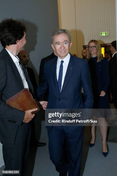 General manager of Berluti Antoine Arnault, Owner of LVMH Luxury Group Bernard Arnault and Louis Vuitton's executive vice president Delphine Arnault...