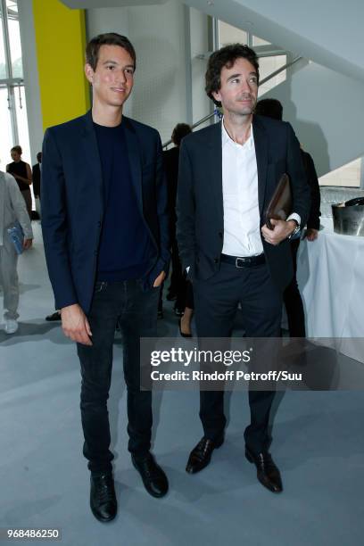 Of Rimowa, Alexandre Arnault and his brother General manager of Berluti Antoine Arnault attend the LVMH Prize 2018 Edition at Fondation Louis Vuitton...