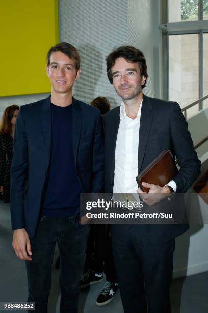 Of Rimowa, Alexandre Arnault and his brother General manager of Berluti Antoine Arnault attend the LVMH Prize 2018 Edition at Fondation Louis Vuitton...