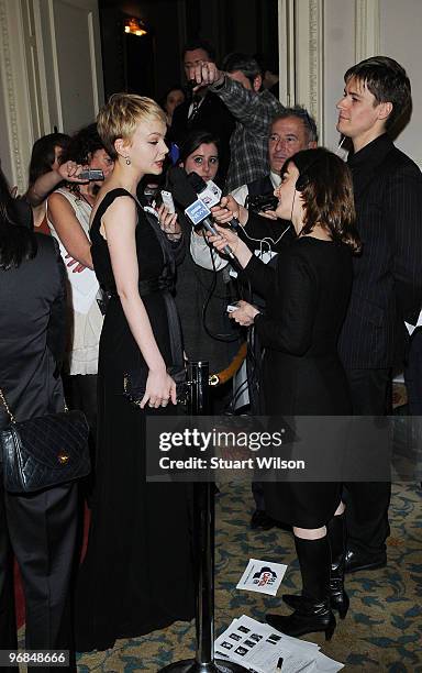 Carey Mulligan attends The London Critics' Circle Film Awards at The Landmark Hotel on February 18, 2010 in London, England.