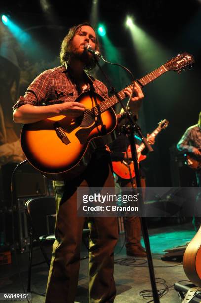 Tim Smith of Midlake performs on stage at Shepherds Bush Empire on February 18, 2010 in London, England.