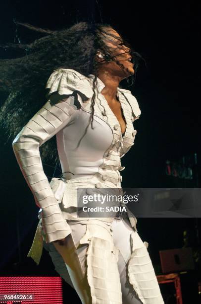 Janet Jackson performs at L'Olympia on June 26, 2011 in Paris, France.