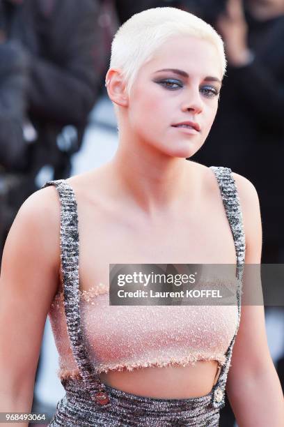 Kristen Stewart attends the '120 Battements Par Minutes ' screening during the 70th annual Cannes Film Festival at Palais des Festivals on May 20,...