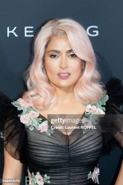 Salma Hayek attends the Women in Motion Awards Dinner at the 70th Cannes Film Festival at Place de la Castre on May 21, 2017 in Cannes, France.