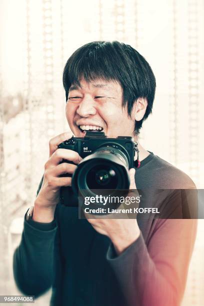 Mangaka Yoshitoshi Abe is photographed for Self Assignment on March 28, 2017 in Tokyo, Japan.