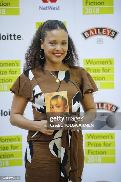 S Jesmyn Ward one of the shortlisted authors for the Women's Prize for Fiction poses in London on June 6, 2018.