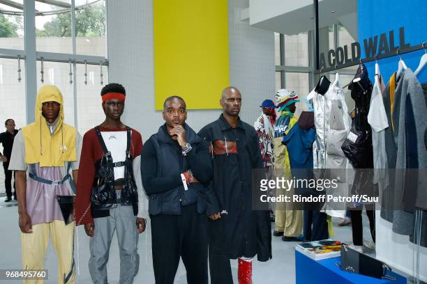 Members of Finalist "A-Cold-Wall" attend the LVMH Prize 2018 Edition at Fondation Louis Vuitton on June 6, 2018 in Paris, France.