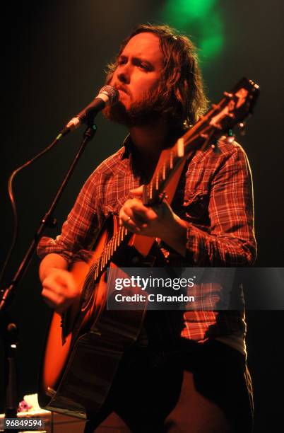 Tim Smith of Midlake performs on stage at Shepherds Bush Empire on February 18, 2010 in London, England.