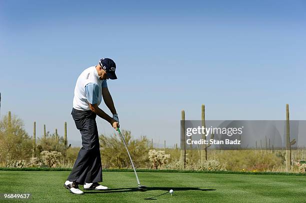 Ben Crane hits a drive during the second round of the World Golf Championships-Accenture Match Play Championship at The Ritz-Carlton Golf Club at...