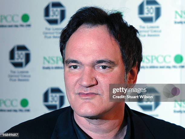 Quentin Tarantino attends The London Critics' Circle Film Awards at The Landmark Hotel on February 18, 2010 in London, England.