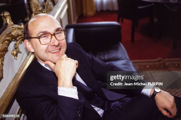 Michel Sapin, homme politique, le 17 mai 1991 à Paris, France.