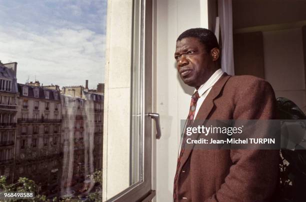Kofi Yamgnane, homme politique, le 23 mai 1991 à Paris, France.