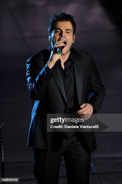 Francesco Renga attends the 60th Sanremo Song Festival at the Ariston Theatre On February 18, 2010 in San Remo, Italy.