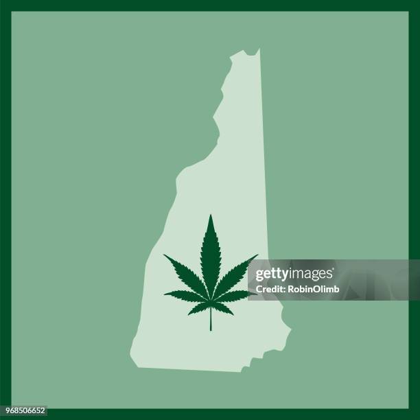 new hampshire state marijuana icon - concord new hampshire stock illustrations