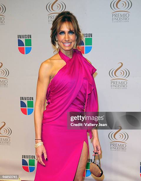 Lili Estefan arrives at Univisions 2010 Premio Lo Nuestro a La Musica Latina Awards at The American Airlines Arena on February 18, 2010 in Miami,...