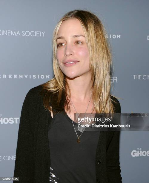 Actress Piper Perabo attends the Cinema Society & Screevision screening of "The Ghost Writer" at the Crosby Street Hotel on February 18, 2010 in New...