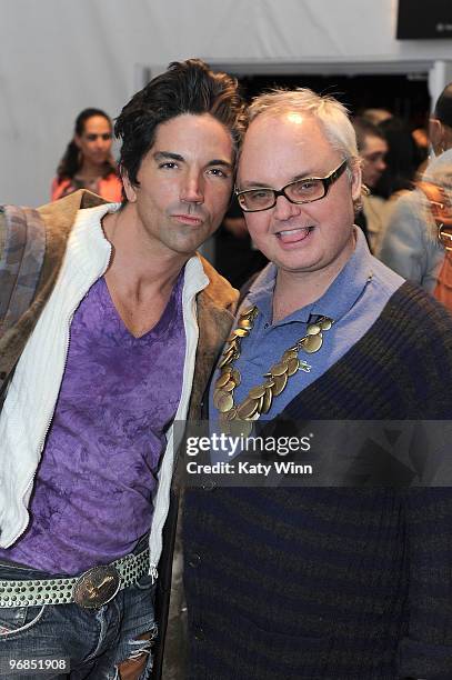 And Mickey Boardman of Paper Magazine attend Mercedes-Benz Fashion Week at Bryant Park on February 18, 2010 in New York City.