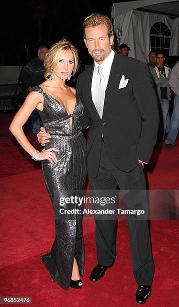 Geraldine Bazan and Gabriel Soto arrive at Univisions 2010 Premio Lo Nuestro a La Musica Latina Awards at American Airlines Arena on February 18,...