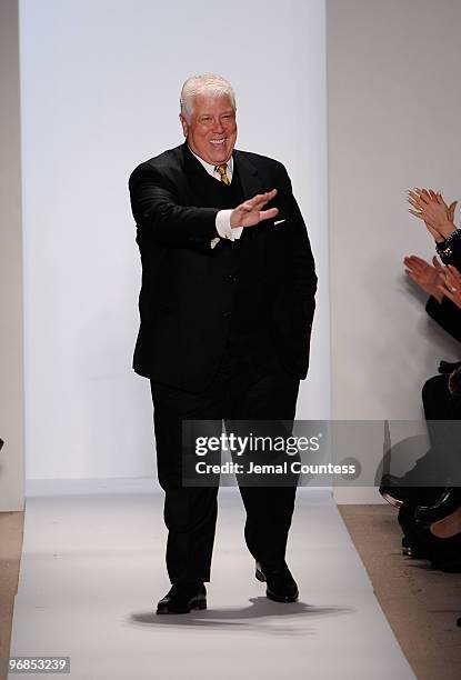 Designer Dennis Basso on the runway at the Dennis Basso Fall 2010 Fashion Show during Mercedes-Benz Fashion Week at The Promenade at Bryant Park on...