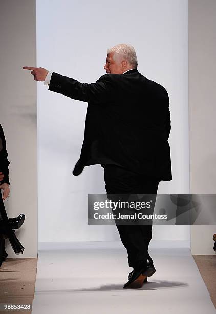 Designer Dennis Basso on the runway at the Dennis Basso Fall 2010 Fashion Show during Mercedes-Benz Fashion Week at The Promenade at Bryant Park on...