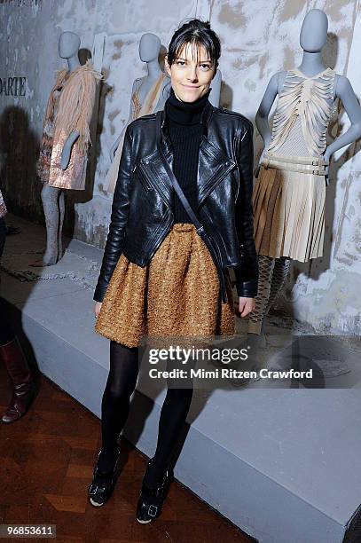 Vogue's Lauren Howell attends the "Quicktake": Rodarte exhibition opening party at the Cooper-Hewitt, National Design Museum on February 18, 2010 in...