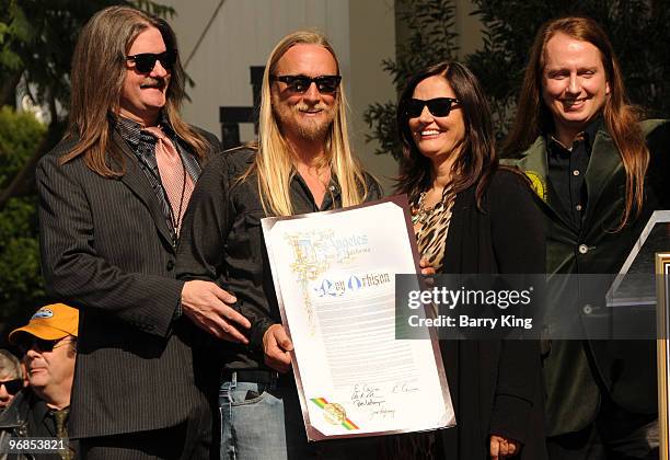 Wesley Orbison, Alex Orbison, Barbara Orbison and Roy Orbison Jr. Attend Roy Orbison's induction into the Hollywood Walk Of Fame on January 29, 2010...