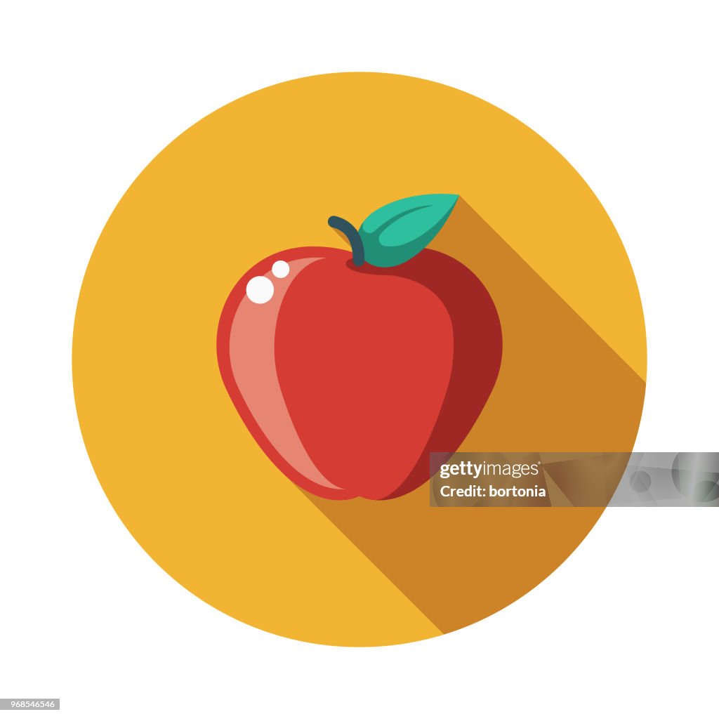 Apple Flat Design Hanukkah Icon