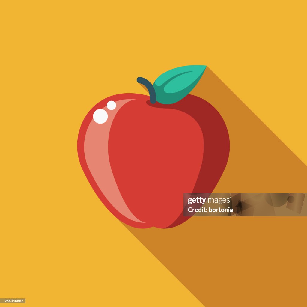 Apple Flat Design Hanukkah Icon