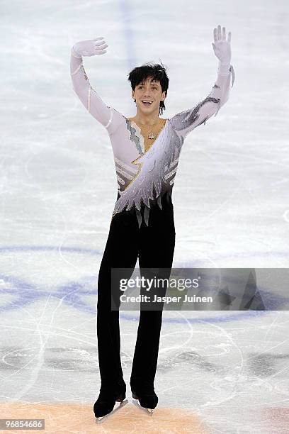 Johnny Weir of the United States competes in the men's figure skating free skating on day 7 of the Vancouver 2010 Winter Olympics at the Pacific...