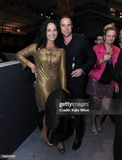 Emma Snowdon-Jones and J.D. Attend the Mercedes-Benz Fashion Week Closing Party hosted by New York Times, Ideeli and Vevant at Bryant Park on...