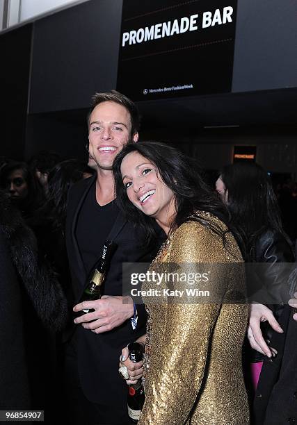 Emma Snowdon-Jones and J.D. Attend the Mercedes-Benz Fashion Week Closing Party hosted by New York Times, Ideeli and Vevant at Bryant Park on...