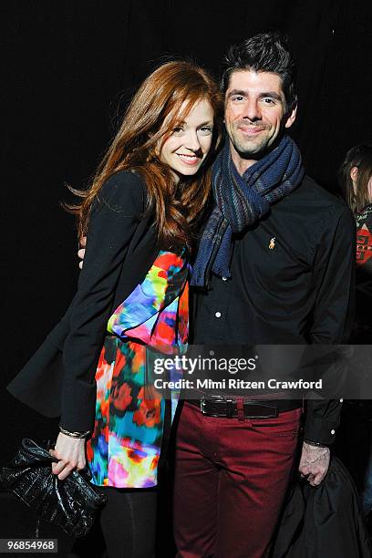 Stephanie LaCava and Daniel Cappello attend the "Quicktake": Rodarte exhibition opening party at the Cooper-Hewitt, National Design Museum on...