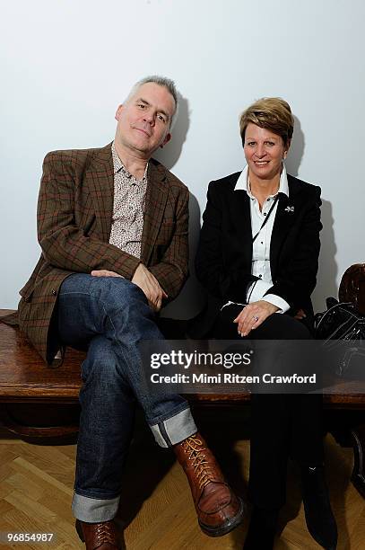 Marc Happel and Judy Zankle attend the "Quicktake": Rodarte exhibition opening party at the Cooper-Hewitt, National Design Museum on February 18,...