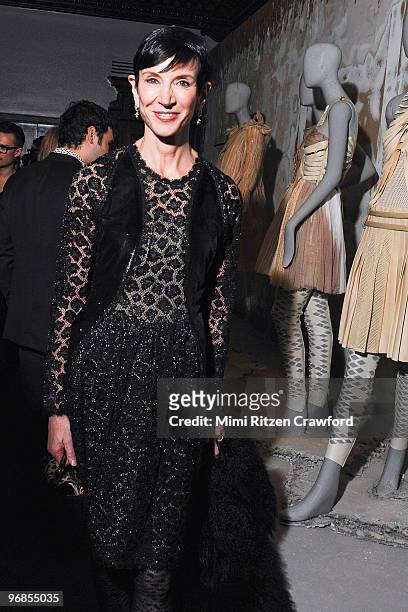 Amy Fine Collins attends the "Quicktake": Rodarte exhibition opening party at the Cooper-Hewitt, National Design Museum on February 18, 2010 in New...