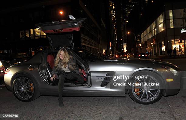 Model Julia Stegner at the Mercedes-Benz Fashion Week Fall 2010 - Official Coverage at Bryant Park on February 18, 2010 in New York City.