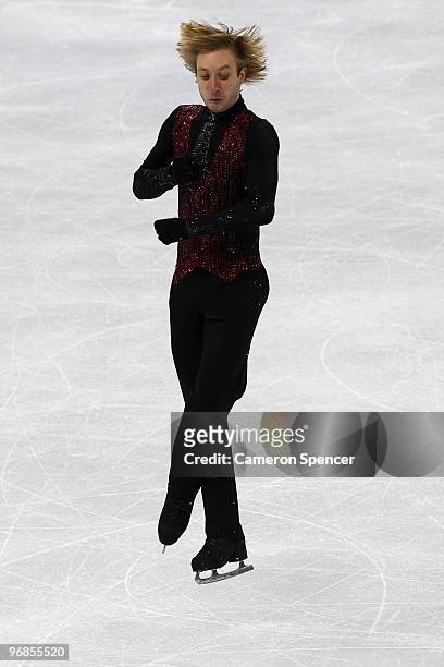 Evgeni Plushenko of Russia competes in the men's figure skating free skating on day 7 of the Vancouver 2010 Winter Olympics at the Pacific Coliseum...