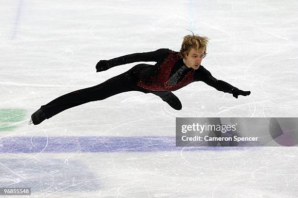 Evgeni Plushenko of Russia competes in the men's figure skating free skating on day 7 of the Vancouver 2010 Winter Olympics at the Pacific Coliseum...