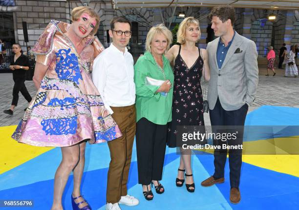 Grayson Perry, Erdem Moralioglu, Jennifer Saunders, Imogen Poots and James Norton attends the Royal Academy Of Arts summer exhibition preview party...