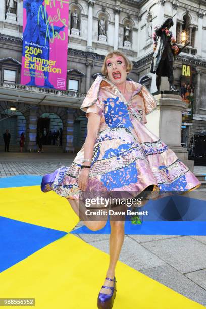 Grayson Perry attends the Royal Academy Of Arts summer exhibition preview party 2018 on June 6, 2018 in London, England.