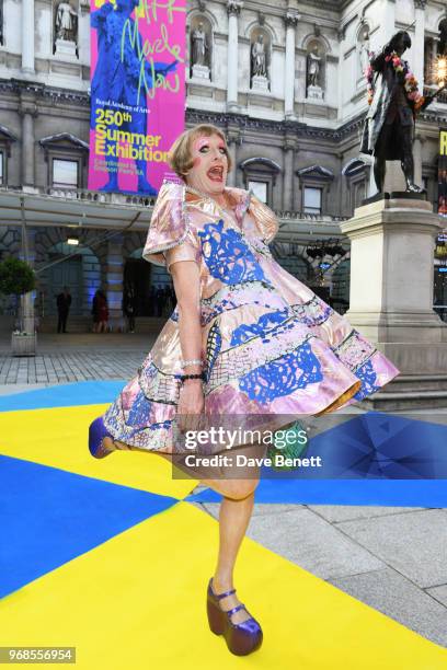 Grayson Perry attends the Royal Academy Of Arts summer exhibition preview party 2018 on June 6, 2018 in London, England.