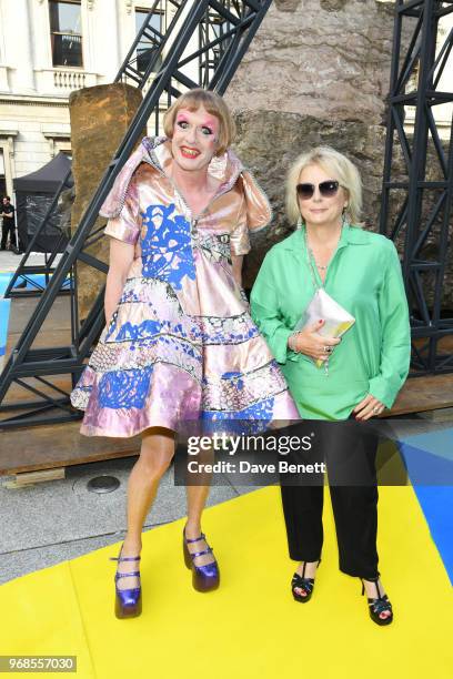 Grayson Perry and Jennifer Saunders attend the Royal Academy Of Arts summer exhibition preview party 2018 on June 6, 2018 in London, England.