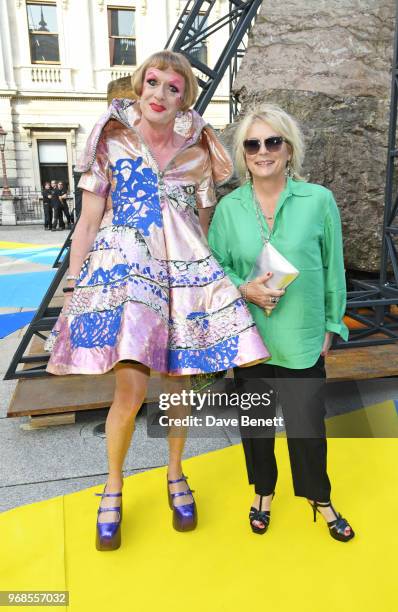 Grayson Perry and Jennifer Saunders attend the Royal Academy Of Arts summer exhibition preview party 2018 on June 6, 2018 in London, England.